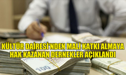 KÜLTÜR DAİRESİ'NDEN MALİ KATKI ALMAYA HAK KAZANAN DERNEKLER AÇIKLANDI