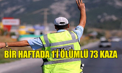 TRAFİKTE BİR HAFTADA 1’İ ÖLÜMLÜ 73 KAZA