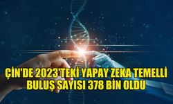 ÇİN'DE YAPAY ZEKA TEMELLİ BULUŞ PATENTLERİNİN SAYISI 2023'TE 378 BİN OLDU