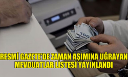 ZAMAN AŞIMINA UĞRAYAN MEVDUAT, KATILIM FONU, EMANET VE ALACAKLAR LİSTESİ YAYIMLANDI