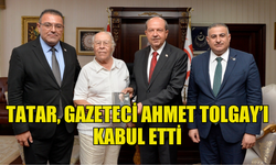 CUMHURBAŞKANI ERSİN TATAR, GAZETECİ AHMET TOLGAY’I KABUL ETTİ