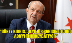 CUMHURBAŞKANI ERSİN TATAR: "GÜNEY KIBRIS, 50 YILDIR BARIŞIN OLDUĞU ADA'YI TEHLİKEYE ATIYOR"