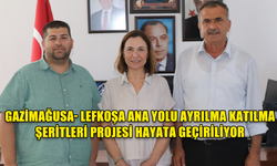 GAZİMAĞUSA BELEDİYESİ GAZİMAĞUSA- LEFKOŞA ANA YOLU AYRILMA KATILMA ŞERİTLERİ PROJESİ’Nİ HAYATA GEÇİRİYOR