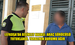 LEFKOŞA'DA BİSİKLET KAZASI... HAYATİ TEHLİKESİ SÜRÜYOR...