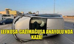 LEFKOŞA-GAZİMAĞUSA ANAYOLU’NDA KAZA MEYDANA GELDİ