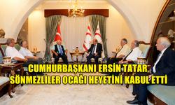 CUMHURBAŞKANI ERSİN TATAR, SÖNMEZLİLER OCAĞI HEYETİNİ KABUL ETTİ