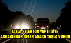 TAŞLA ARACA VURARAK ARACI HASARA UĞRATTI!