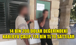 14 BİN 200 DOLAR DEĞERİNDEKİ KABLOYU ÇALIP, 114 BİN TL’YE SATTILAR