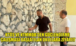 KTÖS VE KTMMOB GÜÇLENDİRME ÇALIŞMASI BAŞLATILAN BAZI OKULLARI ZİYARET ETTİ