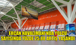 ERCAN HAVALİMANI’NDA YOLCU SAYISINDA YÜZDE 25.88, UÇAK SAYISINDA YÜZDE 15.52 ARTIŞ YAŞANDI