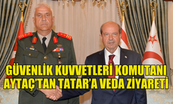 TÜMGENERAL OSMAN AYTAÇ CUMHURBAŞKANI ERSİN TATAR’A VEDA ZİYARETİNDE BULUNDU