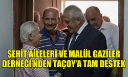 HASAN TAÇOY ŞEHİT AİLELERİ VE MALÜL GAZİLER DERNEĞİ'NİN ÖNERİLERİNİ DİNLEDİ