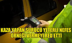 DİPKARPAZ'DA KAZA YAPAN SÜRÜCÜ YETERLİ NEFES  ÖRNEĞİ VERMEYİ RED ETTİ