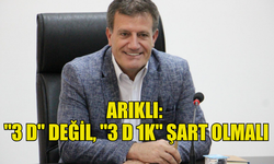 BAKAN ARIKLI’DAN KRİTİK TEKLİF: “3 D 1 K FORMÜLÜ MASAYA KONMALI”