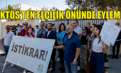 KTÖS, TC LEFKOŞA BÜYÜKELÇİLİĞİ ÖNÜNDE EYLEM YAPTI