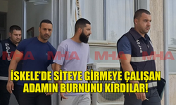 İSKELE'DE ÇALIŞTIKLARI SİTEYE GİRMEYE ÇALIŞAN ADAMIN BURNUNU KIRDILAR!