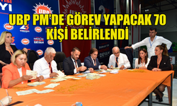 UBP'DE PARTİ MECLİSİNDE GÖREV YAPACAK 70 KİŞİ BELİRLENDİ