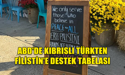 KIBRISLI GİRİŞİMCİ FİLİSTİN İÇİN TABELA AÇTI