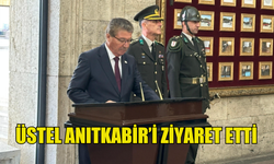 BAŞBAKAN ÜSTEL ANITKABİR’İ ZİYARET ETTİ