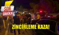 GİRNE ZEYTİNLİK ÜST ÇEVRE YOLUNDA ZİNCİRLEME TRAFİK KAZASI!