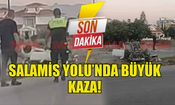 SALAMİS YOLU'NDA KAZA MEYDANA GELDİ