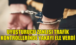 GÜZELYURT'TA BİR ŞAHIS TRAFİK KONTROLÜNDE UYUŞTURUCUYLA YAKALANDI