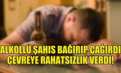 GİRNE'DE ALKOLLÜ ŞAHIS BAĞIRIP ÇAĞIRDI ÇEVREYE RAHATSIZLIK VERDİ!