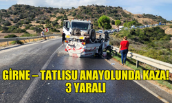 GİRNE – TATLISU ANAYOLUNDA MEYDANA GELEN KAZADA KİŞİ 3 YARALANDI