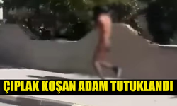 SOKAKTA KOŞAN ÇIPLAK ŞAHIS TESPİT EDİLEREK TUTUKLANDI...