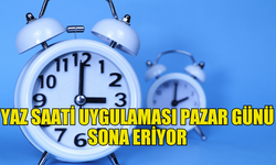 SAATLER PAZAR GÜNÜ BİR SAAT GERİ ALINACAK