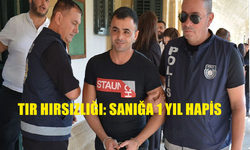 TIR HIRSIZLIĞI: SANIĞA 1 YIL HAPİS CEZASI!