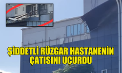 ŞİDDETLİ RÜZGAR LEFKOŞA'DA HASTANE ÇATISINI UÇURDU!