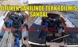 ÖTÜKEN SAHİLİNDE KAÇAK GÖÇMEN ŞÜPHESİ: TERK EDİLMİŞ SANDAL BULUNDU