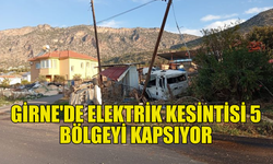 GİRNE'DE ELEKTRİK KESİNTİSİ: KAZA DİREKLERİ HASAR GÖRDÜ