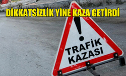 LEFKOŞA'DA KAZA!  MOTORSİKLET VE ARAÇ ÇARPIŞTI