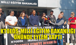 KTOEÖS'DEN MİLLİ EĞİTİM BAKANLIĞI ÖNÜNDE EYLEM