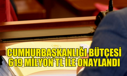 CUMHURBAŞKANLIĞI BÜTÇESİ OY ÇOKLUĞUYLA KABUL EDİLDİ