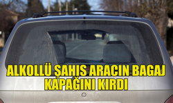 LEFKOŞA’DA SARHOŞ KİŞİ ARACA ZARAR VERDİ