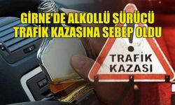 GİRNE'DE ALKOLLÜ SÜRÜCÜ, PARK HALİNDEKİ ARACA ÇARPTI