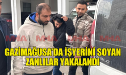 GAZİMAĞUSA'DA İŞ YERİ SOYAN ZANLILAR MAHKEMEYE ÇIKARILDI