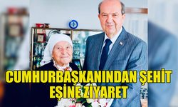 CUMHURBAŞKANI TATAR, ŞEHİT EŞİNE ZİYARET GERÇEKLEŞTİRDİ