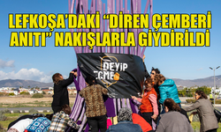 DİREN ÇEMBERİ ANITI KADINLARIN NAKIŞLARIYLA ŞİDDETE KARŞI DONATILDI