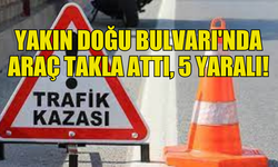 LEFKOŞA'DA TRAFİK KAZASI: 5 KİŞİ YARALANDI