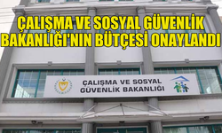 ÇALIŞMA VE SOSYAL GÜVENLİK BAKANLIĞI'NIN BÜTÇESİ MECLİS'TEN GEÇTİ