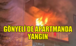 GÖNYELİ’DE YANGIN ÇIKTI, BİNADA BÜYÜK ZARAR