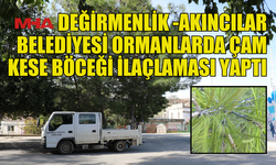 DEĞİRMENLİK AKINCILAR BELEDİYESİ, ÇAM KESE BÖCEĞİNE KARŞI İLAÇLAMA ÇALIŞMALARINI TAMAMLADI