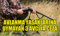 AVLANMA YASAKLARINA UYMAYAN 3 AVCIYA YASAL İŞLEM BAŞLATILDI