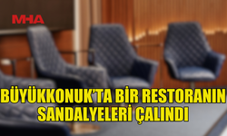 RESTORANA GİREN HIRSIZ SANDALYELERİ GÖTÜRDÜ