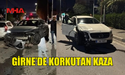 GİRNE’DE TRAFİK KAZASI: YOL KISA SÜRELİĞİNE KAPANDI