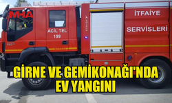 GİRNE VE GEMİKONAĞI'NDA YANGIN MEYDANA GELDİ